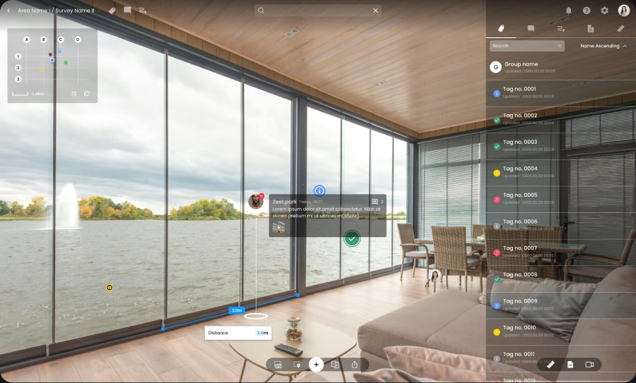A Beamo digital twin: a photorealistic indoor scene you can walk through in the browser